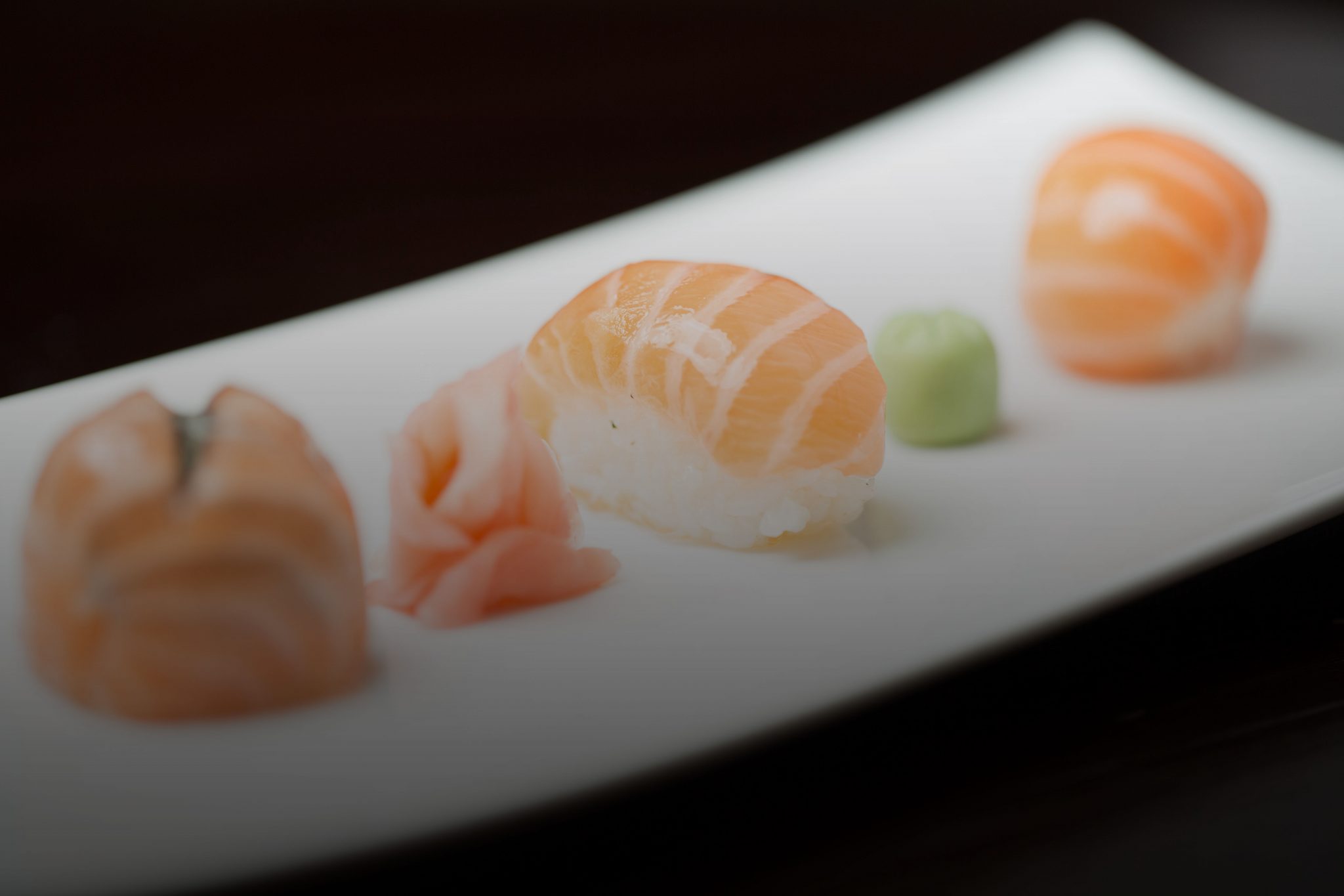 Nigiri Sushi und Sashimi